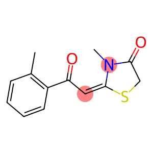 (2E)-3-METHYL-2-[2-(2-METHYLPHENYL)-2-OXOETHYLIDENE]-1,3-THIAZOLIDIN-4-ONE