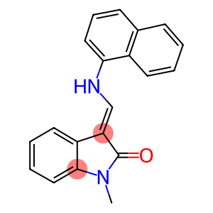 (3E)-1-METHYL-3-[(1-NAPHTHYLAMINO)METHYLENE]-1,3-DIHYDRO-2H-INDOL-2-ONE