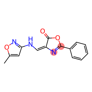 4-{(E)-[(5-methyl-3-isoxazolyl)amino]methylidene}-2-phenyl-1,3-oxazol-5(4H)-one