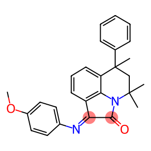 (E)-1-(4-METHOXYPHENYLIMINO)-4,4,6-TRIMETHYL-6-PHENYL-5,6-DIHYDRO-1H-PYRROLO[3,2,1-IJ]QUINOLIN-2(4H)-ONE