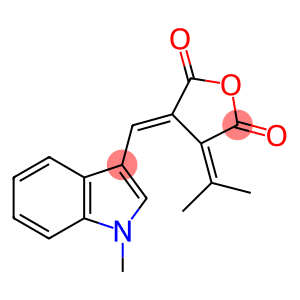 (4E)-3-(1-METHYLETHYLIDENE)-4-[(1-METHYL-1H-INDOL-3-YL)METHYLENE]DIHYDROFURAN-2,5-DIONE