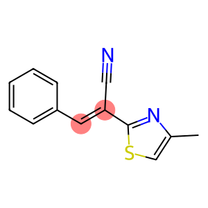 (E)-2-(4-methyl-1,3-thiazol-2-yl)-3-phenyl-2-propenenitrile