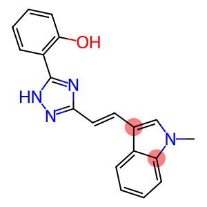 2-{3-[(E)-2-(1-METHYL-1H-INDOL-3-YL)VINYL]-1H-1,2,4-TRIAZOL-5-YL}PHENOL