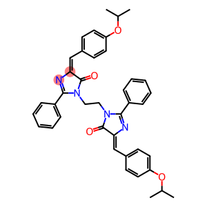 (E)-4-(4-ISOPROPOXYBENZYLIDENE)-1-(2-((Z)-4-(4-ISOPROPOXYBENZYLIDENE)-5-OXO-2-PHENYL-4,5-DIHYDROIMIDAZOL-1-YL)ETHYL)-2-PHENYL-1H-IMIDAZOL-5(4H)-ONE