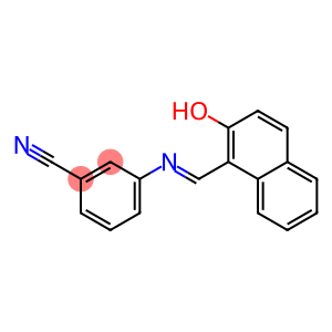 3-{[(E)-(2-hydroxy-1-naphthyl)methylidene]amino}benzonitrile