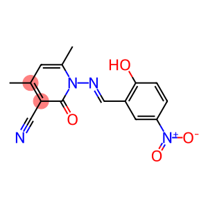 1-{[(E)-(2-hydroxy-5-nitrophenyl)methylidene]amino}-4,6-dimethyl-2-oxo-1,2-dihydro-3-pyridinecarbonitrile