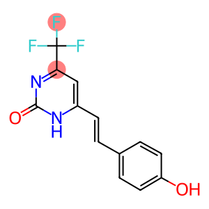 6-[(E)-2-(4-HYDROXYPHENYL)VINYL]-4-(TRIFLUOROMETHYL)PYRIMIDIN-2(1H)-ONE