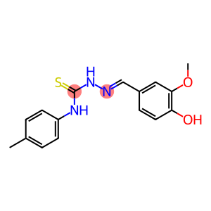 2-[(E)-(4-hydroxy-3-methoxyphenyl)methylidene]-N-(4-methylphenyl)-1-hydrazinecarbothioamide