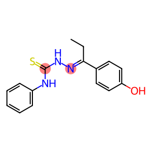 2-[(E)-1-(4-hydroxyphenyl)propylidene]-N-phenyl-1-hydrazinecarbothioamide