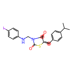 (5E)-3-{[(4-IODOPHENYL)AMINO]METHYL}-5-(4-ISOPROPYLBENZYLIDENE)-1,3-THIAZOLIDINE-2,4-DIONE