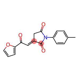 3-[(E)-[(2-Furanyl)carbonyl]methylene]-1-(4-methylphenyl)-2,5-pyrrolidinedione