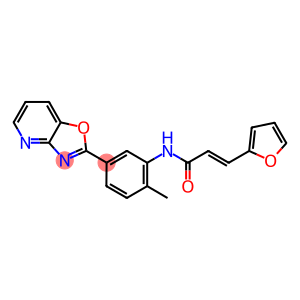 (2E)-3-(2-FURYL)-N-(2-METHYL-5-[1,3]OXAZOLO[4,5-B]PYRIDIN-2-YLPHENYL)ACRYLAMIDE