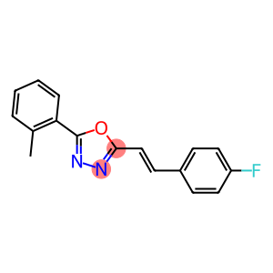 2-[(E)-2-(4-fluorophenyl)ethenyl]-5-(2-methylphenyl)-1,3,4-oxadiazole