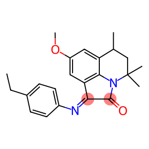 (E)-1-(4-ETHYLPHENYLIMINO)-8-METHOXY-4,4,6-TRIMETHYL-5,6-DIHYDRO-1H-PYRROLO[3,2,1-IJ]QUINOLIN-2(4H)-ONE