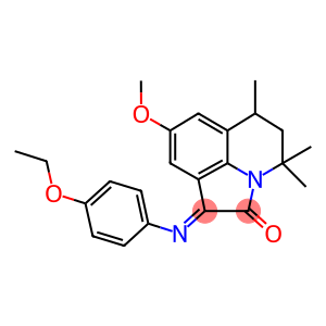 (E)-1-(4-ETHOXYPHENYLIMINO)-8-METHOXY-4,4,6-TRIMETHYL-5,6-DIHYDRO-1H-PYRROLO[3,2,1-IJ]QUINOLIN-2(4H)-ONE