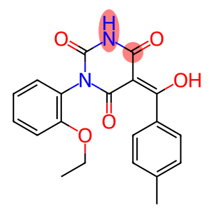 (5E)-1-(2-ETHOXYPHENYL)-5-[HYDROXY(4-METHYLPHENYL)METHYLENE]PYRIMIDINE-2,4,6(1H,3H,5H)-TRIONE