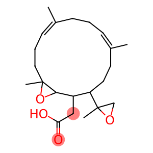 (6E,10E)-2,3-Epoxy-3,7,11-trimethyl-14-(1-methyl-1,2-epoxyethan-1-yl)-6,10-cyclotetradecadiene-1-yl=acetate