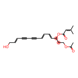 (4E,6E,12E)-Tetradeca-4,6,12-triene-8,10-diyne-1,3,14-triol 1-acetate 3-(3-methyl-2-butenoate)