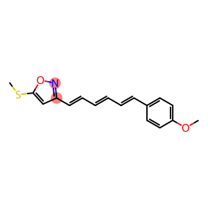 3-[(1E,3E,5E)-6-[4-Methoxyphenyl]-1,3,5-hexatrienyl]-5-(methylthio)isoxazole