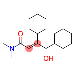 (E)-3-(Cyclohexylhydroxymethyl)-3-cyclohexyl-N,N-dimethylpropenamide