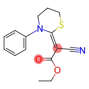 (E)-Cyano[(3-phenyl-3,4,5,6-tetrahydro-2H-1,3-thiazin)-2-ylidene]acetic acid ethyl ester