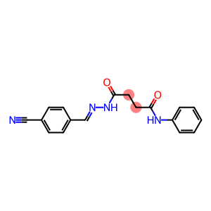 4-{2-[(E)-(4-cyanophenyl)methylidene]hydrazino}-4-oxo-N-phenylbutanamide