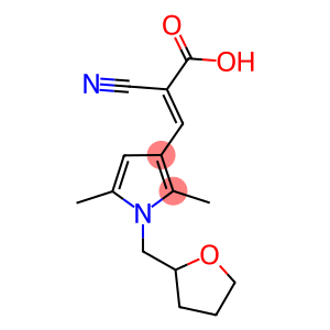 (2E)-2-CYANO-3-[2,5-DIMETHYL-1-(TETRAHYDROFURAN-2-YLMETHYL)-1H-PYRROL-3-YL]ACRYLIC ACID