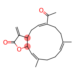 (5E,9E,13E)-6-Acetyl-9,13-dimethyl-3-methylene-3,3a,4,7,8,11,12,14a-octahydro-2H-cyclotrideca[b]furan-2-one