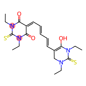 5-[(2E,4E)-5-(1,3-DIETHYL-6-HYDROXY-2-THIOXO-1,2,3,4-TETRAHYDRO-5-PYRIMIDINYL)-2,4-PENTADIENYLIDENE]-1,3-DIETHYL-2-THIOXODIHYDRO-4,6(1H,5H)-PYRIMIDINEDIONE