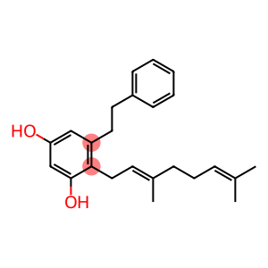 2-[(2E)-3,7-Dimethyl-2,6-octadienyl]-3,5-dihydroxybibenzyl