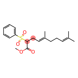 (4E)-5,9-Dimethyl-2-phenylsulfonyl-4,8-decadienoic acid methyl ester