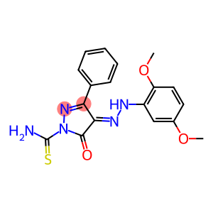 4-[(E)-2-(2,5-dimethoxyphenyl)hydrazono]-5-oxo-3-phenyl-4,5-dihydro-1H-pyrazole-1-carbothioamide