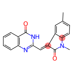 2-[(E)-(1,5-DIMETHYL-2-OXO-1,2-DIHYDRO-3H-INDOL-3-YLIDENE)METHYL]QUINAZOLIN-4(3H)-ONE