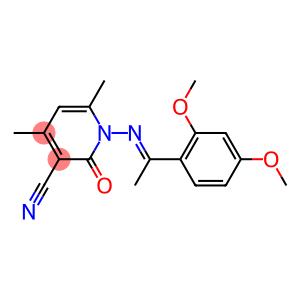 1-{[(E)-1-(2,4-dimethoxyphenyl)ethylidene]amino}-4,6-dimethyl-2-oxo-1,2-dihydro-3-pyridinecarbonitrile