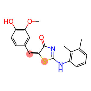 (5E)-2-[(2,3-DIMETHYLPHENYL)AMINO]-5-(4-HYDROXY-3-METHOXYBENZYLIDENE)-1,3-THIAZOL-4(5H)-ONE