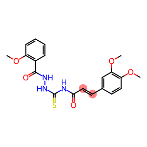 (E)-3-(3,4-dimethoxyphenyl)-N-{[2-(2-methoxybenzoyl)hydrazino]carbothioyl}-2-propenamide