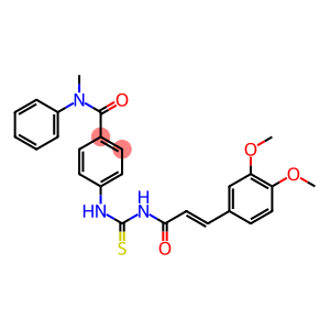 4-[({[(E)-3-(3,4-dimethoxyphenyl)-2-propenoyl]amino}carbothioyl)amino]-N-methyl-N-phenylbenzamide