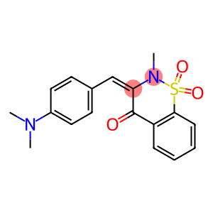 (3E)-3-[4-(DIMETHYLAMINO)BENZYLIDENE]-2-METHYL-2,3-DIHYDRO-4H-1,2-BENZOTHIAZIN-4-ONE 1,1-DIOXIDE