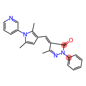 (4E)-4-[(2,5-DIMETHYL-1-PYRIDIN-3-YL-1H-PYRROL-3-YL)METHYLENE]-5-METHYL-2-PHENYL-2,4-DIHYDRO-3H-PYRAZOL-3-ONE