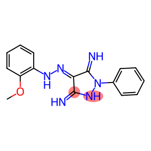 (4E)-3,5-DIIMINO-1-PHENYLPYRAZOLIDIN-4-ONE (2-METHOXYPHENYL)HYDRAZONE