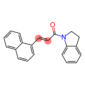 (E)-1-(2,3-dihydro-1H-indol-1-yl)-3-(1-naphthyl)-2-propen-1-one