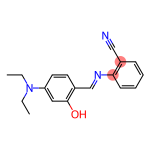 2-({(E)-[4-(diethylamino)-2-hydroxyphenyl]methylidene}amino)benzonitrile