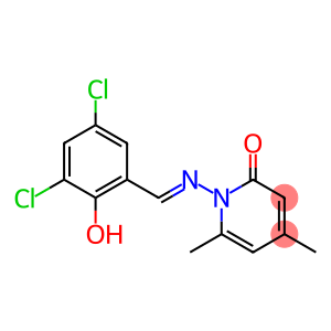 1-{[(E)-(3,5-dichloro-2-hydroxyphenyl)methylidene]amino}-4,6-dimethyl-2(1H)-pyridinone