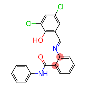 2-{[(E)-(3,5-dichloro-2-hydroxyphenyl)methylidene]amino}-N-phenylbenzamide