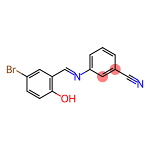 3-{[(E)-(5-bromo-2-hydroxyphenyl)methylidene]amino}benzonitrile