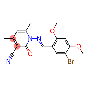1-{[(E)-(5-bromo-2,4-dimethoxyphenyl)methylidene]amino}-4,6-dimethyl-2-oxo-1,2-dihydro-3-pyridinecarbonitrile