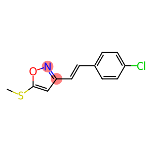 3-[(E)-2-[4-Chlorophenyl]vinyl]-5-(methylthio)isoxazole