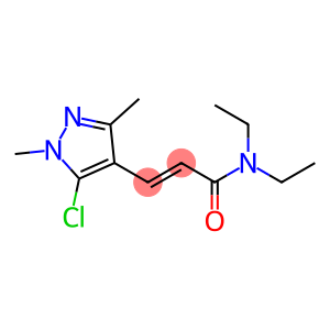 (E)-3-(5-chloro-1,3-dimethyl-1H-pyrazol-4-yl)-N,N-diethyl-2-propenamide