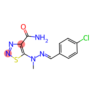 5-[(2E)-2-(4-CHLOROBENZYLIDENE)-1-METHYLHYDRAZINO]-1,2,3-THIADIAZOLE-4-CARBOXAMIDE