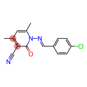 1-{[(E)-(4-chlorophenyl)methylidene]amino}-4,6-dimethyl-2-oxo-1,2-dihydro-3-pyridinecarbonitrile